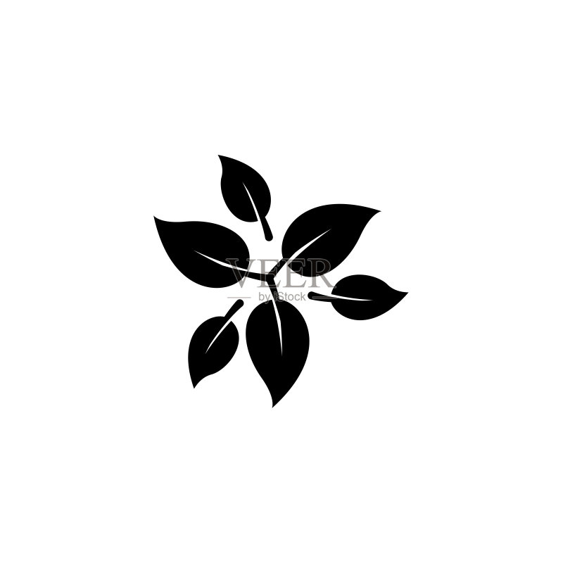 叶子图标矢量图图标素材