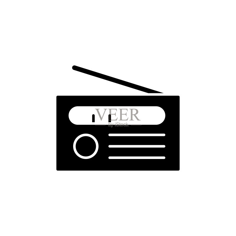 收音机图标矢量图图标素材