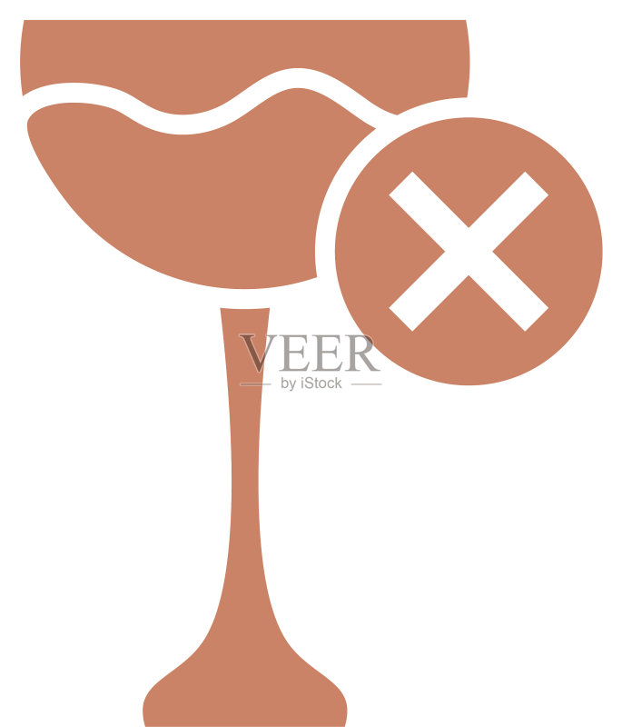 错误符号轮廓葡萄酒杯图标素材