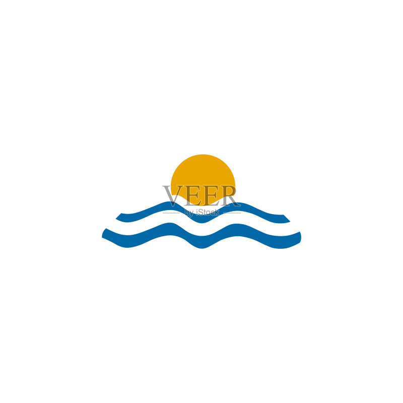 波浪图标标志设计模板图标素材