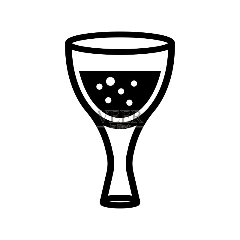 酒精、饮水杯图标/黑色图标素材