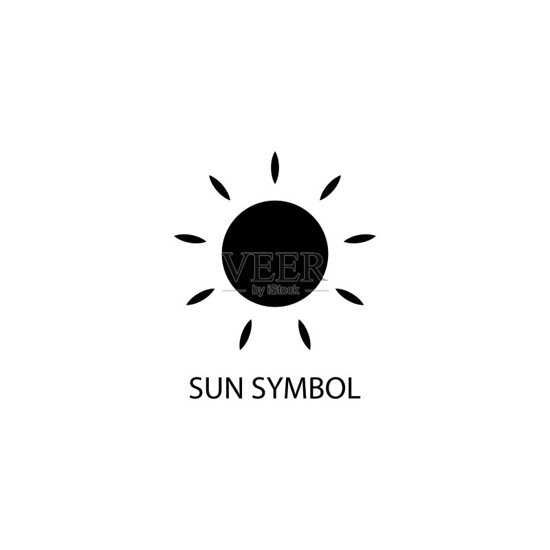 太阳图标矢量图图标素材
