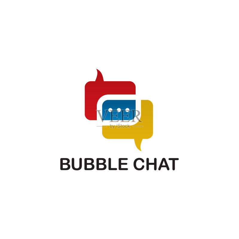 聊天气泡Logo设计模板图标素材