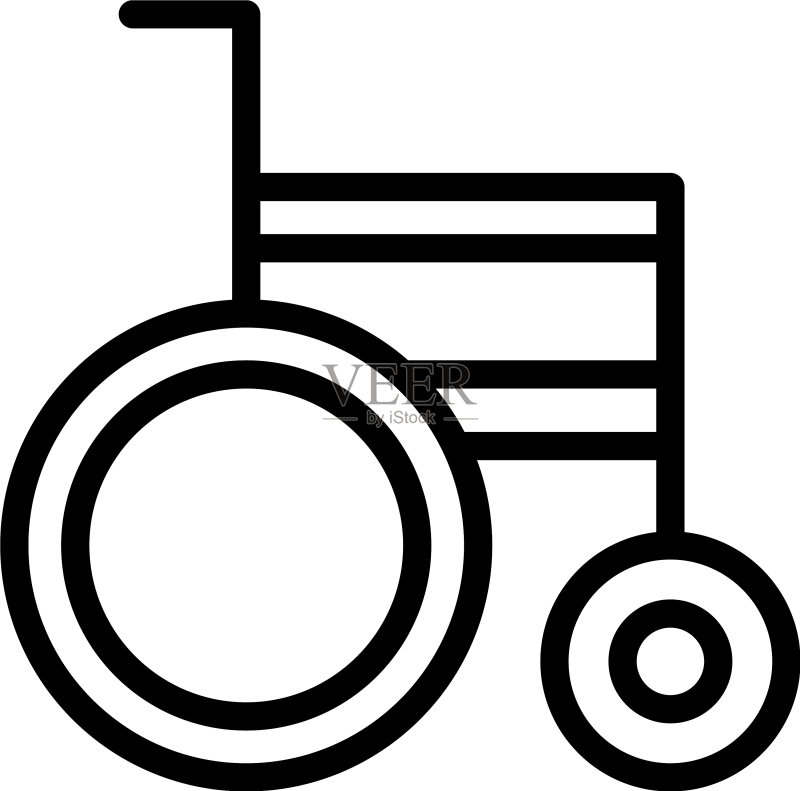 轮椅医疗线性图标图标素材