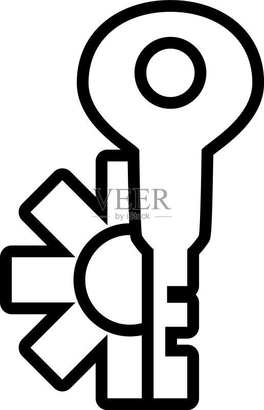 白色背景中的齿轮工具图标素材