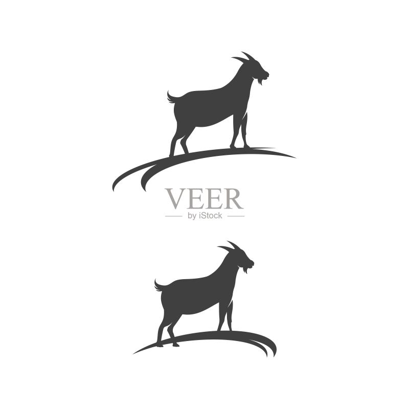 山羊模板矢量图标图标素材