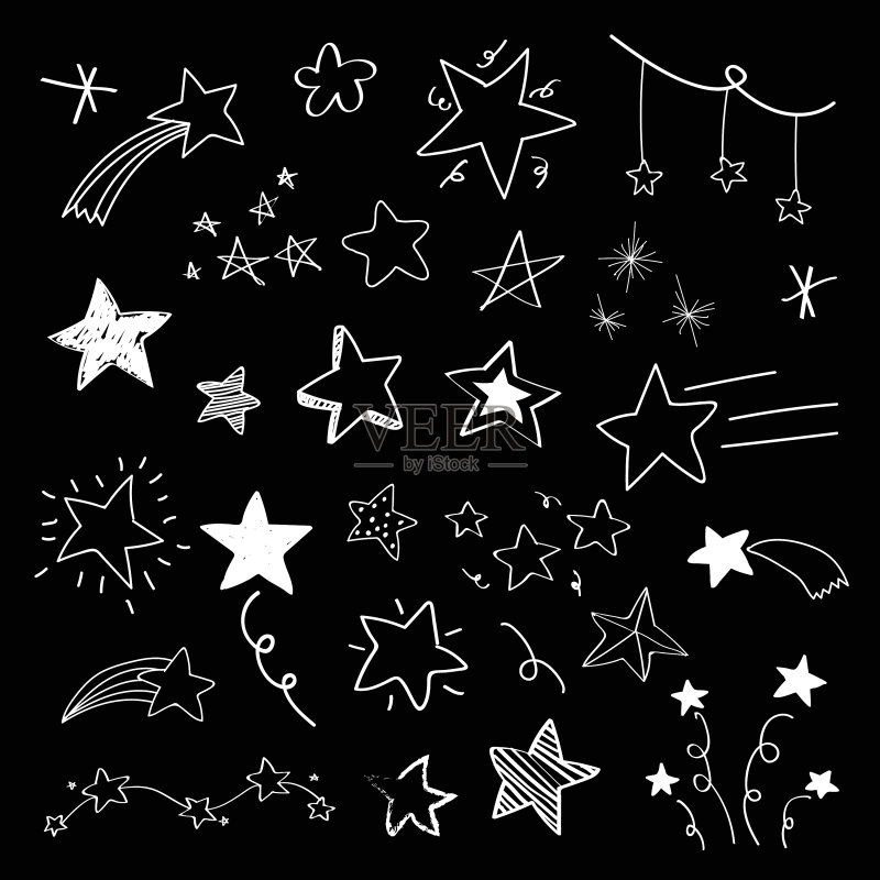 可爱的星星图案合集图标素材