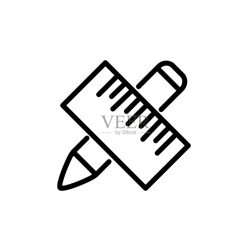 尺子图标模板矢量图图标素材