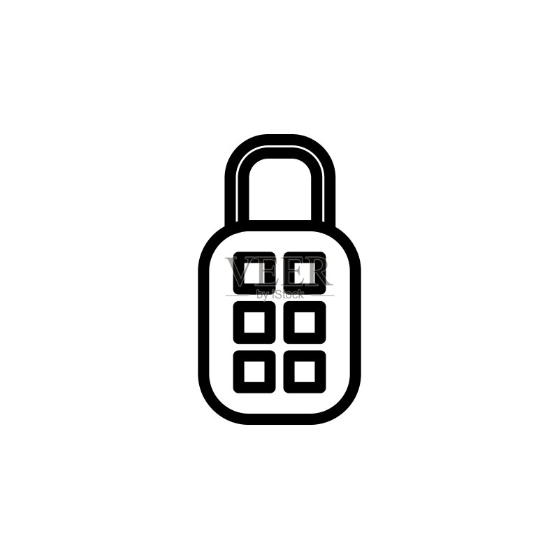 挂锁图标模板矢量图图标素材