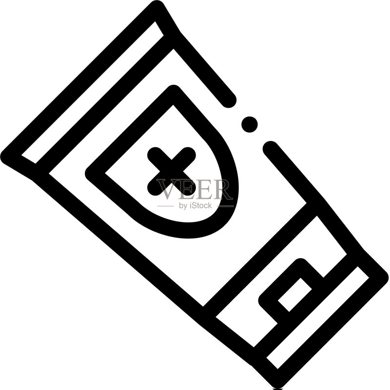 奶油包装图标轮廓图标素材