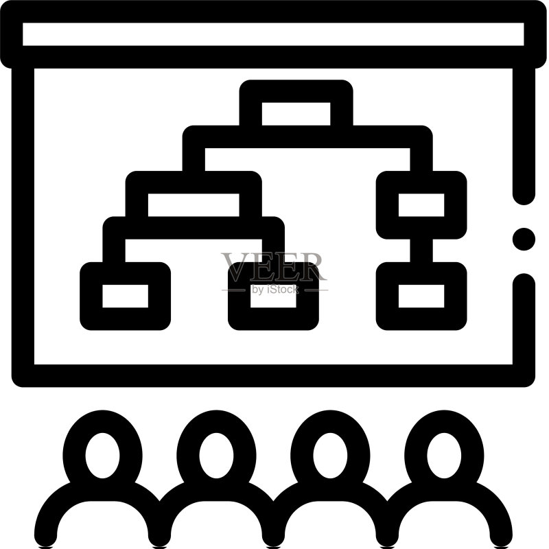 战略计划图标轮廓图标素材