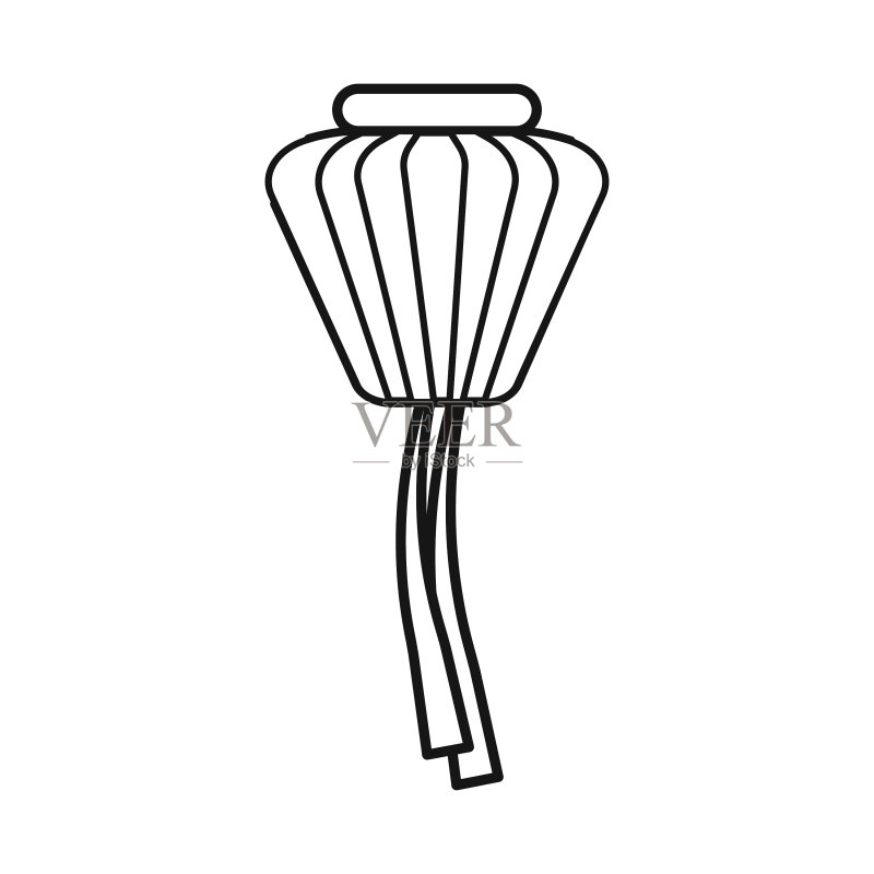 灯笼剪纸logo设计图标素材