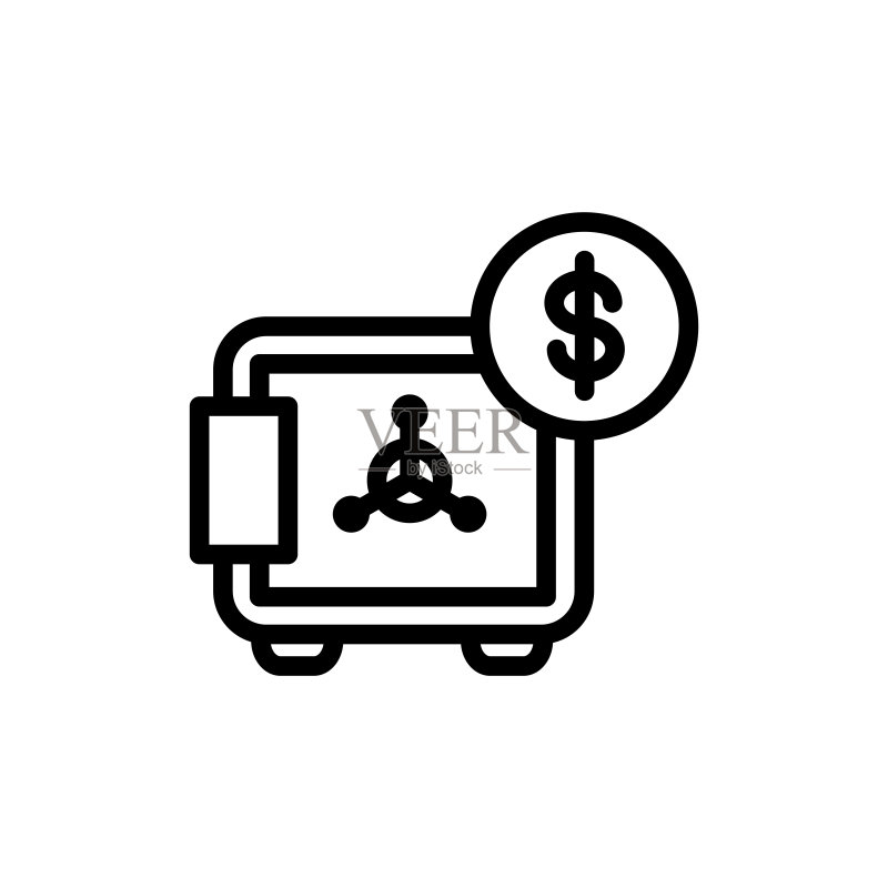 保险箱图标模板矢量图图标素材