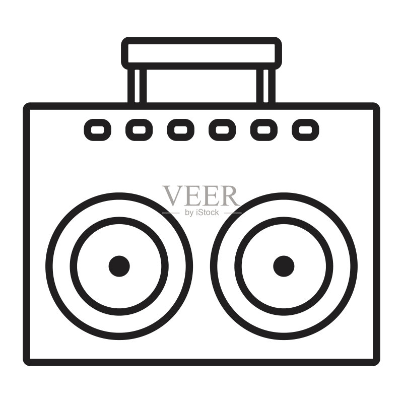 音乐播放器收音机图标图标素材