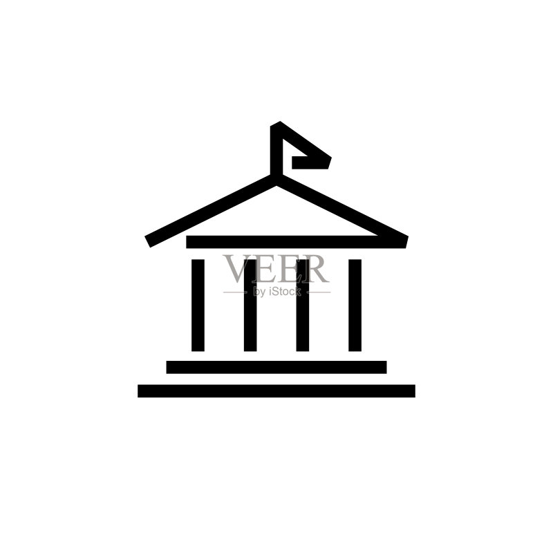 学校建筑图标矢量图图标素材