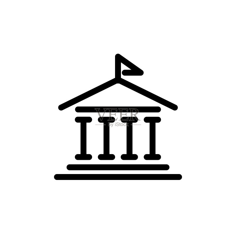 学校建筑图标矢量图图标素材