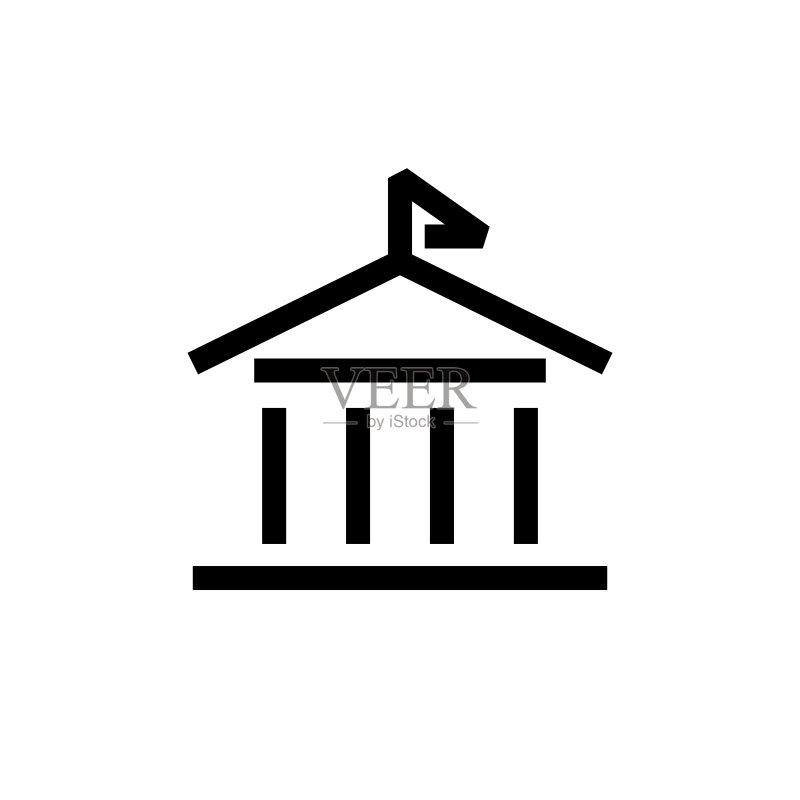 学校建筑图标矢量图图标素材