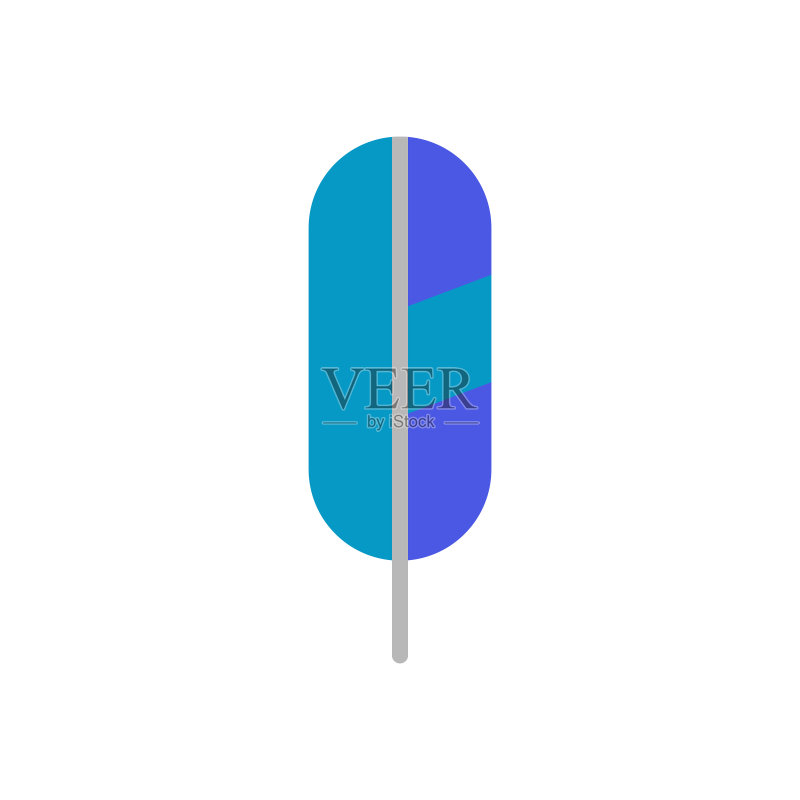 翅膀鸟图标。用于UI和UX、网站或移动应用程序的羽毛图标的简单彩色矢量元素图标素材