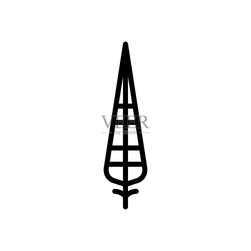 翅膀鸟图标,羽毛UI/UX线性元素图标素材