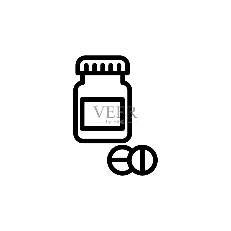 药罐图标矢量图图标素材