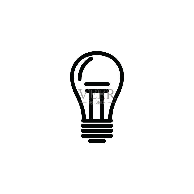 灯泡图标矢量图图标素材