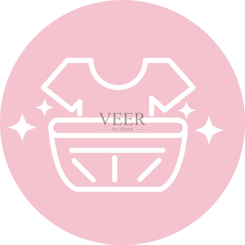 在塑料盆中清洗衬衫图标素材