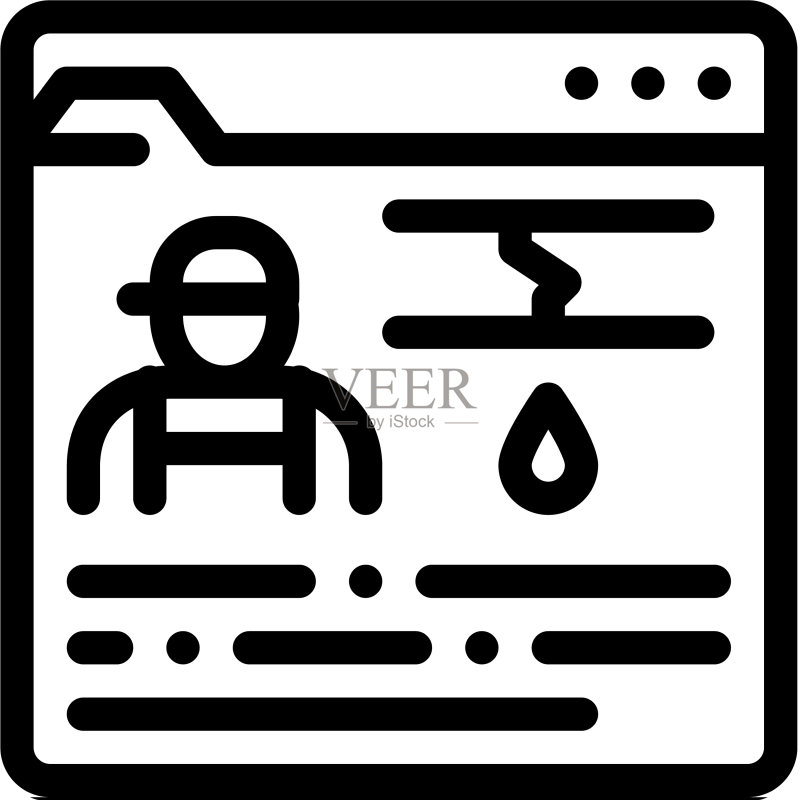 水管工网站图标轮廓图标素材