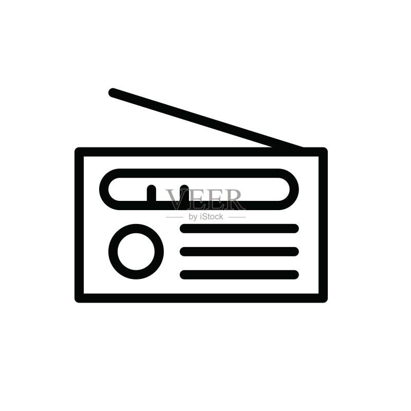 收音机图标矢量图图标素材