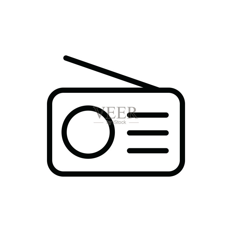 收音机图标矢量图图标素材