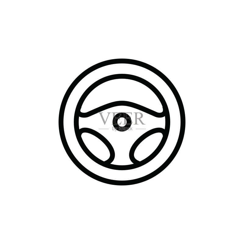 汽车方向盘图标矢量图图标素材