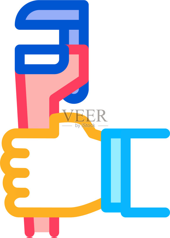 活动扳手图标轮廓图标素材