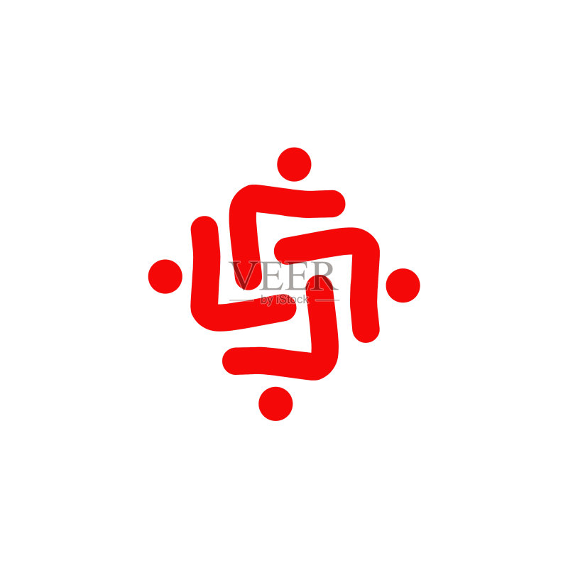 社区和收养护理标志设计图标素材