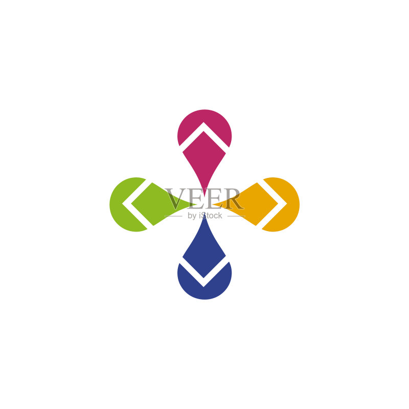 社区和收养护理标志设计图标素材