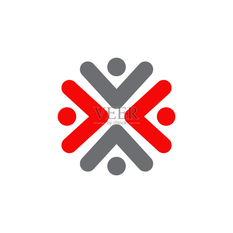社区和收养护理标志设计图标素材