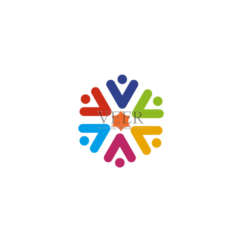 社区与收养关怀标志设计模板图标素材