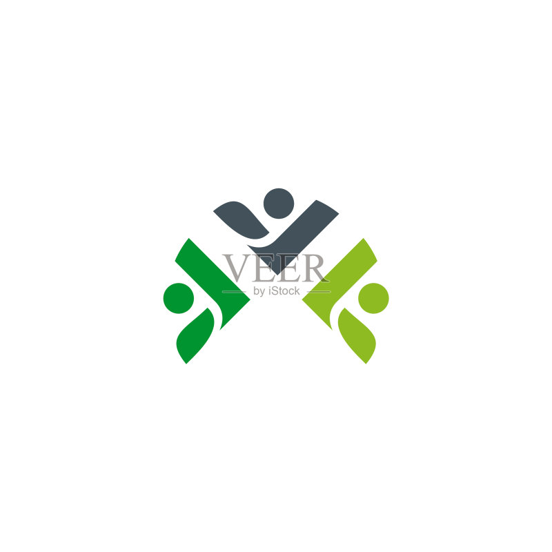社区与团队合作logo设计模板图标素材