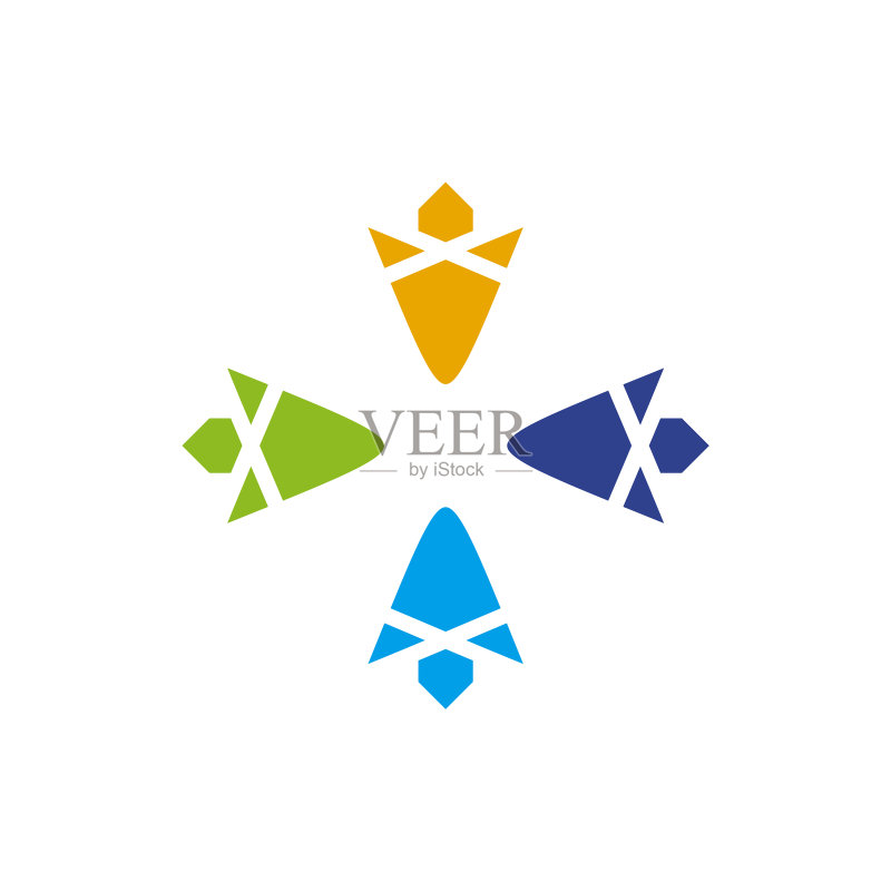 社区和收养护理标志设计图标素材