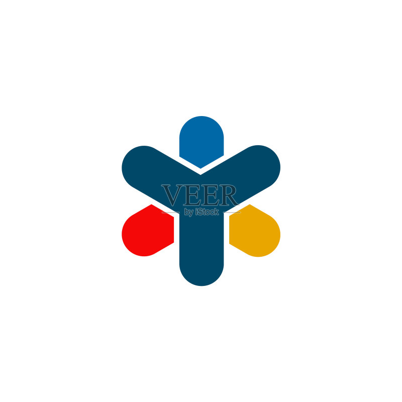 社区和收养护理标志设计图标素材