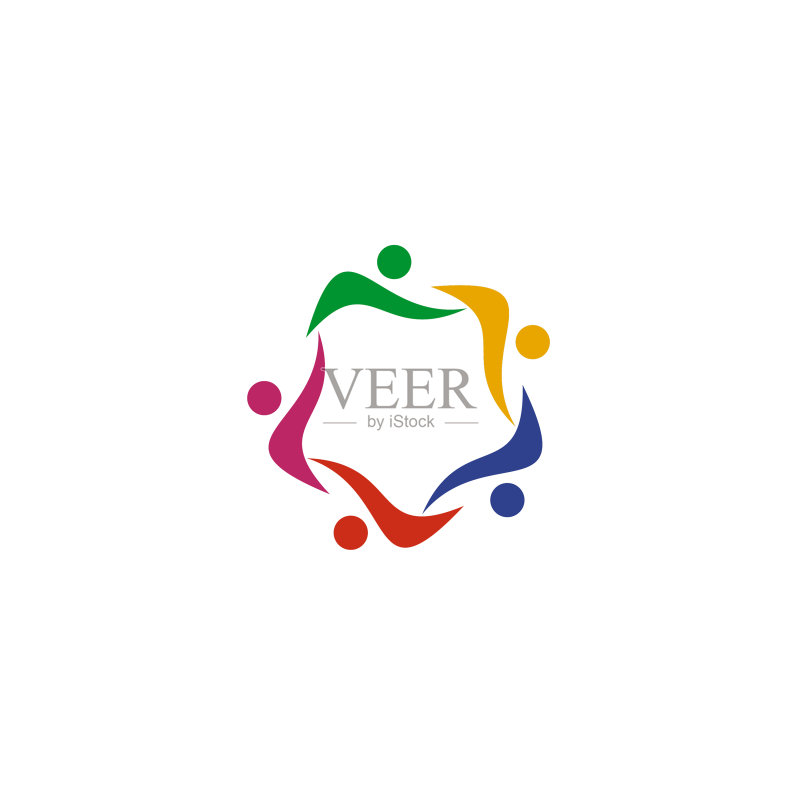 社区与团队合作logo设计模板图标素材