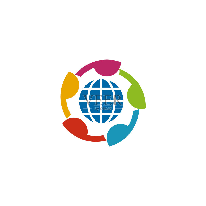 社区与团队合作logo设计模板图标素材