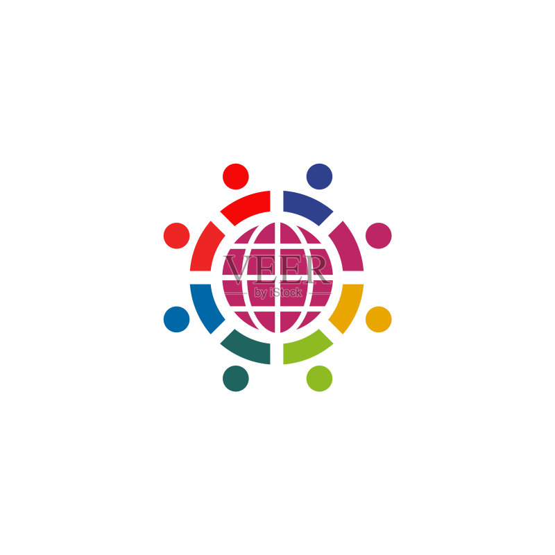 社区与团队合作logo设计模板图标素材