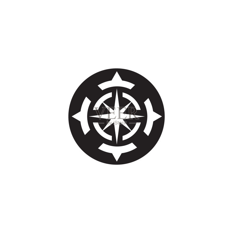 罗盘标志设计灵感模板图标素材