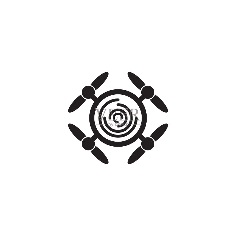 无人机图标Logo设计模板图标素材