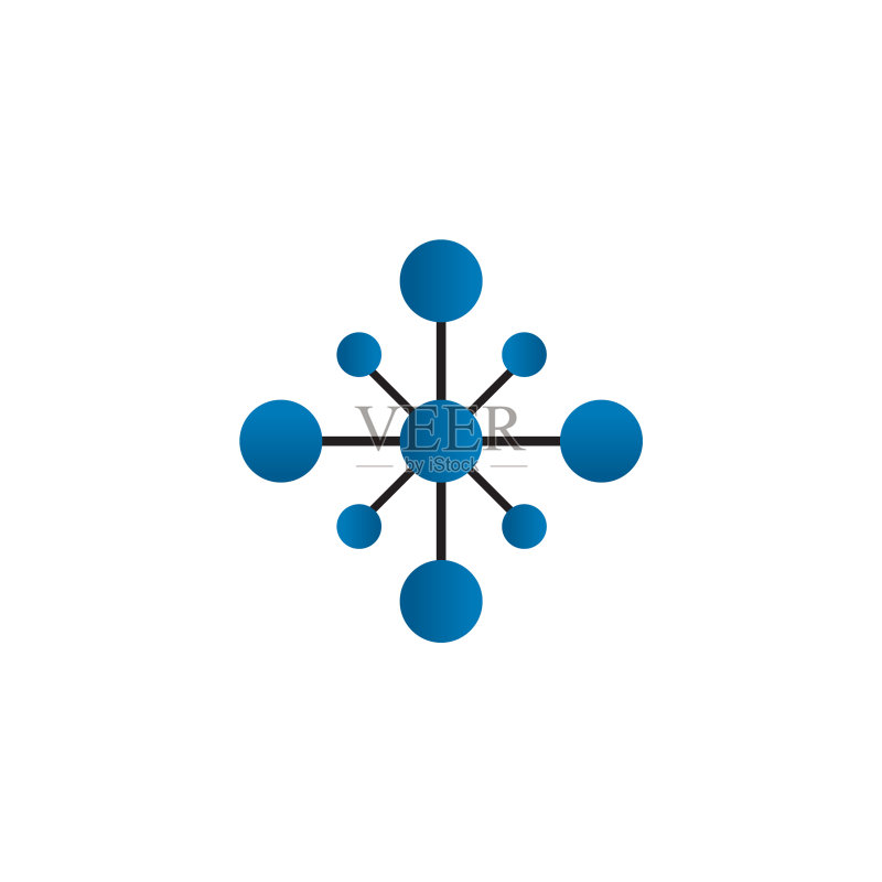 分子图标logo设计模板图标素材