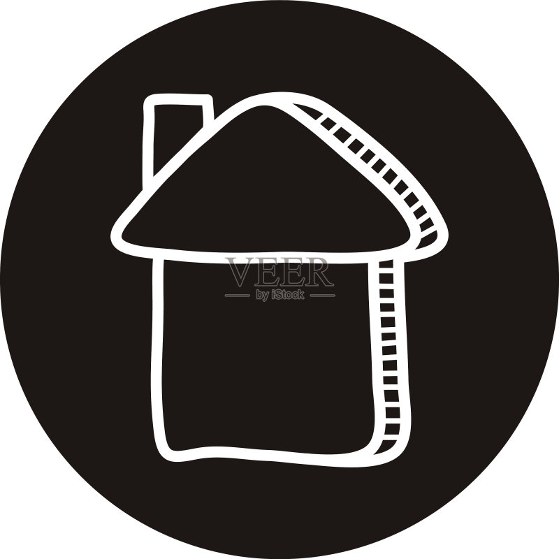 房屋外墙涂鸦积木风格图标图标素材