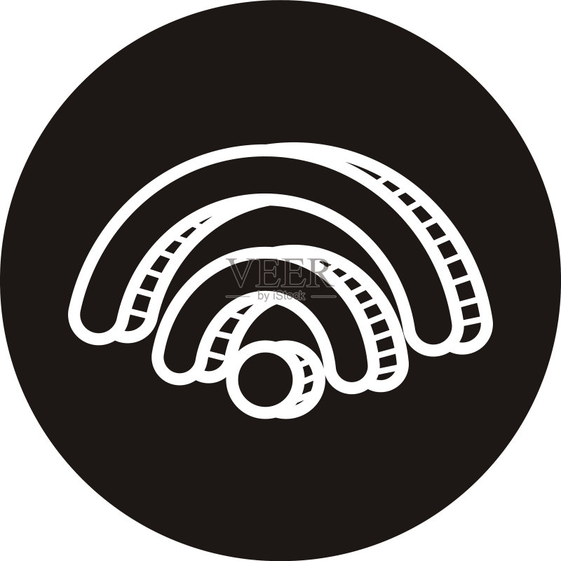 涂鸦风格的Wi-Fi信号图标图标素材