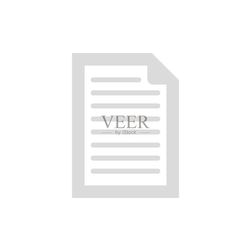 文档矢量图标。用于图形和网页设计的隔离插图图标素材