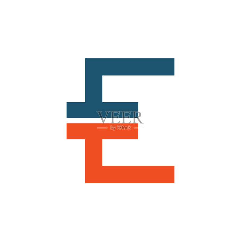 E字母logo设计模板图标素材