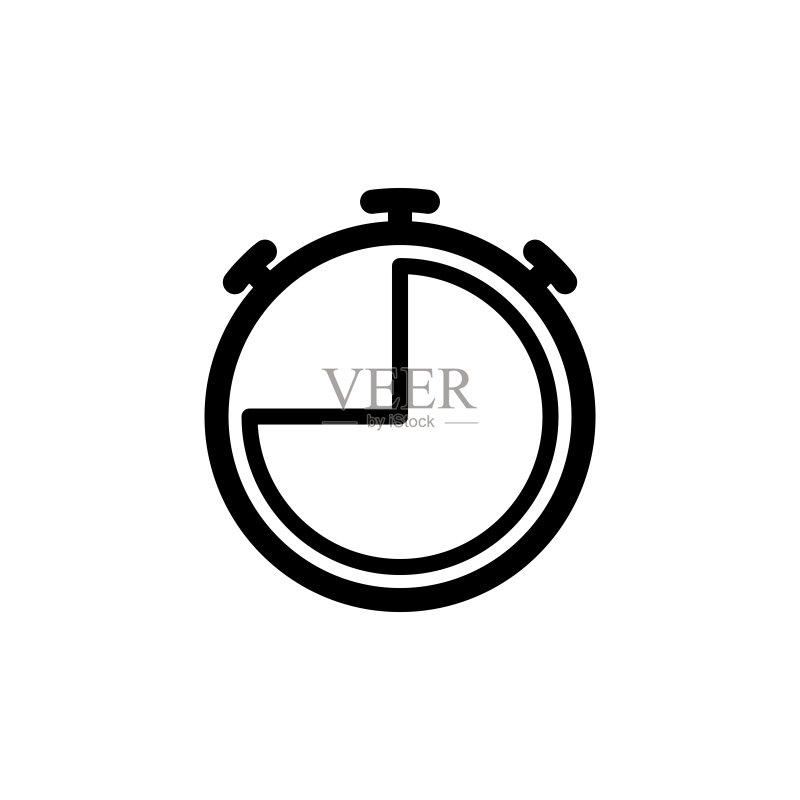 矢量插画:秒表图标模板图标素材