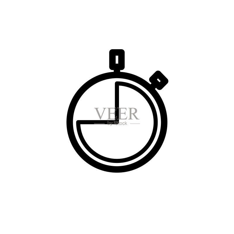 矢量插画:秒表图标模板图标素材